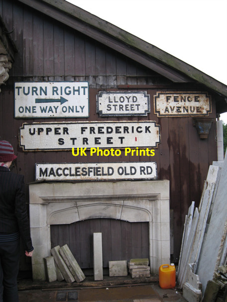 Photo 6"x4" Street nameplates, reclamation yard, Macclesfield Macclesfield c2009