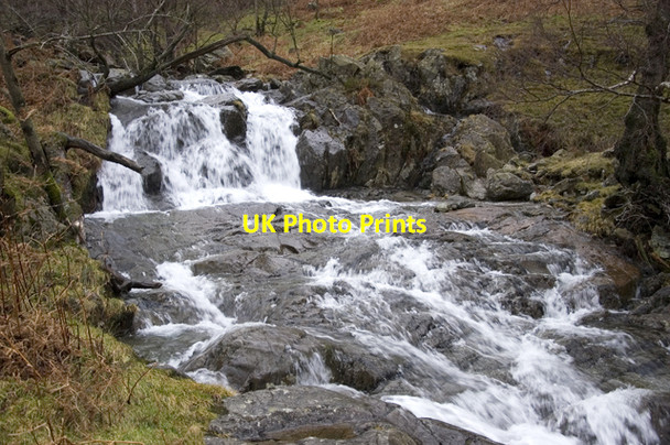 Photo 6"x4" Waterfall and waterslide on Hartsop Beck Hartsop c2009