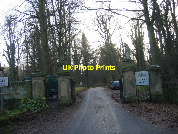 Photo 6"x4" Drive and gateposts to Ridley Hall Bardon Mill c2009
