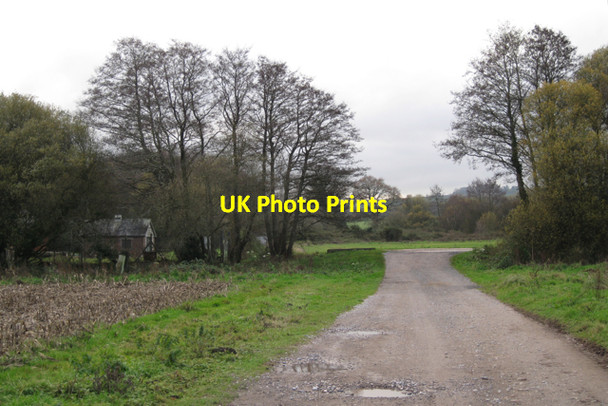 Photo 6"x4" Private track to Mowlish past Duckaller pumping station Cofton c2009