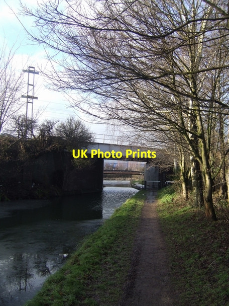 Photo 6"x4" Bradley Arm Canal - Deepfields Railway Bridge Coseley c2009