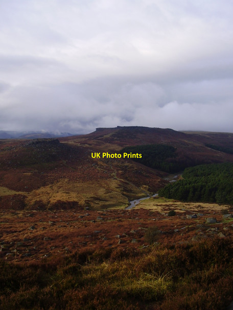 Photo 6"x4" View from Burbage rocks Hathersage Booths c2009