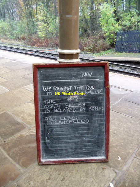 Photo 6"x4" Laser display indicator - Hebden Bridge station Hebden Bridge c2009