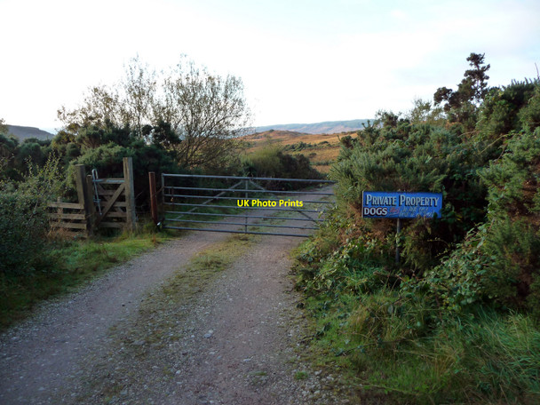 Photo 6"x4" Gates at start of track towards Low Stillaig and Eilean Aoidhe  Portavadie c2009