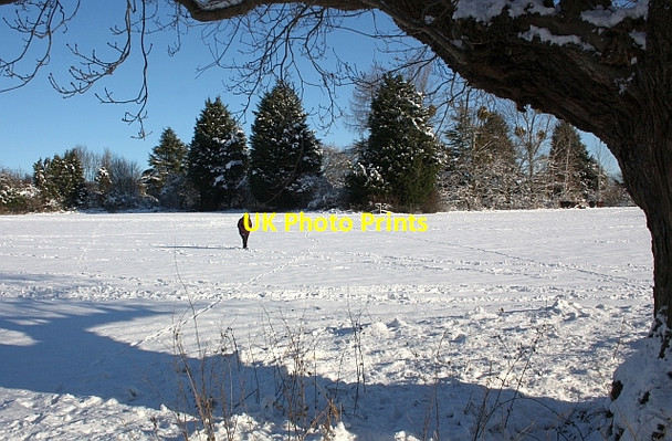 Photo 6"x4" St Wulstan's Nature Reserve in the snow Marl Bank c2010