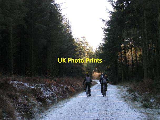 Photo 6"x4" Mountain-biking couple, Haldon Forest Park Underdown\/SX8885 c2010