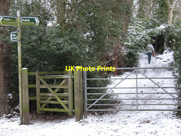 Photo 6"x4" Footpath junction on Kemnal Road Foxbury c2010