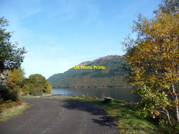 Photo 6"x4" Cycle path along shore of Loch Lomond at Rubha Mor Rowardennan c2009