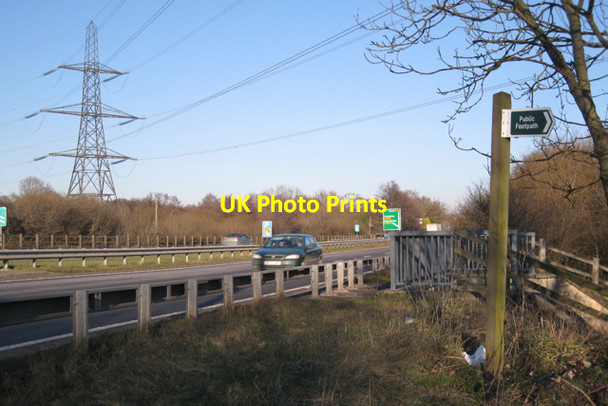 Photo 6"x4" Beginning and end of public footpath by the A38 (T) Heathfield\/SX8376 c2010