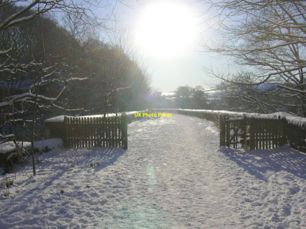 Photo 6"x4" Disused Railway Viaduct Haslingden c2010