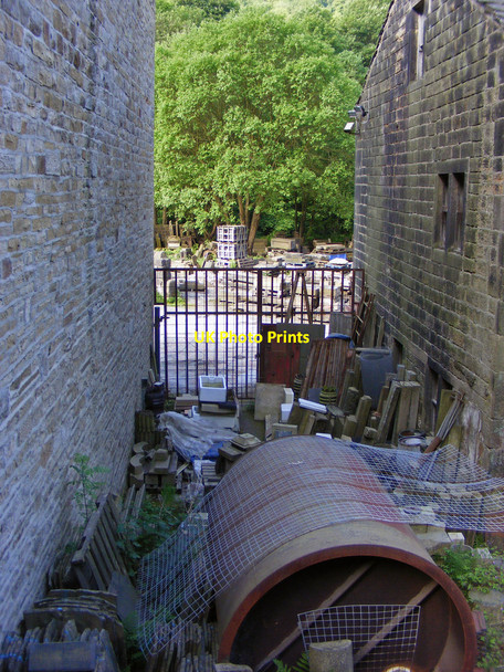 Photo 6"x4" Yard next to Mayroyd  Mill Hebden Bridge c2009