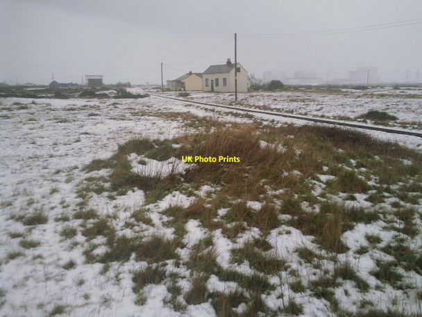 Photo 6"x4" Dungeness in a snow storm Dungeness c2010