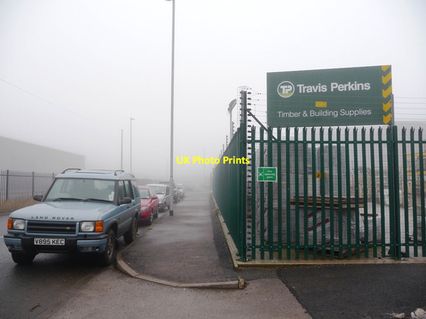 Photo 6"x4" Fire assembly point for the offices next to this Calder Vale Road builders' merchant Wakefield\/SE3320 c2010