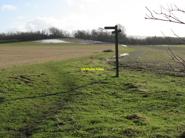 Photo 6"x4" Junction of footpath with bridleway Smock Alley c2010