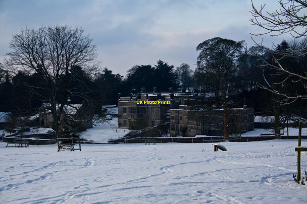 Photo 6"x4" Tissington Hall in snow Tissington c2010