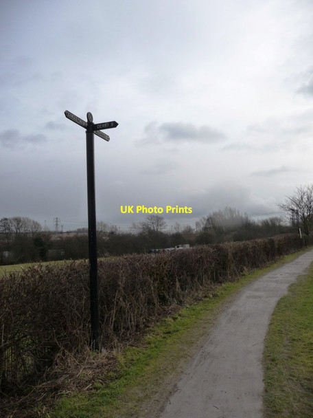 Photo 6"x4" Signpost marking junction of the Derby and Erewash canals Long Eaton c2010
