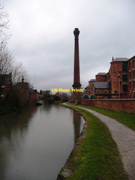 Photo 6"x4" Boiler house and chimney, Springfield Mill, alongside the Erewash Canal Stapleford\/SK5037 c2010