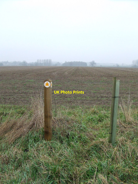 Photo 6"x4" Footpath Junction Garboldisham c2010