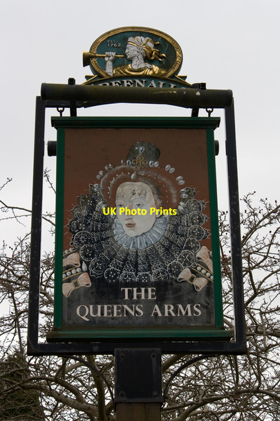 Photo 6"x4" Queens Arms, Dawley Bank, pub sign Telford c2010