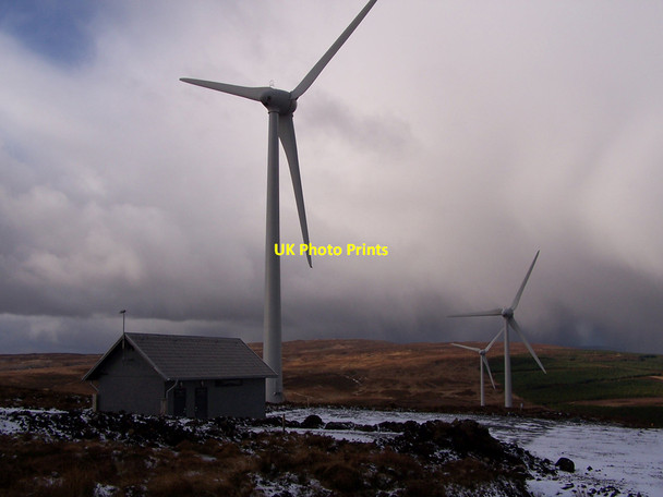 Photo 6"x4" Snow shower approaching Ben Aketil wind farm Blackhill\/NG3450 c2010
