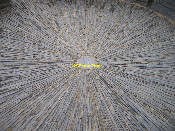 Photo 6"x4" Patterned floor, Foel Fadian toposcope Dylife c2010