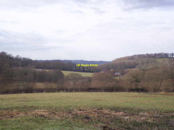 Photo 6"x4" View from footpath near Scriventon Farm Printstile c2010