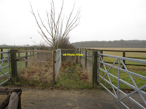 Photo 6"x4" Footpath crossing stud track Dullingham Ley c2010