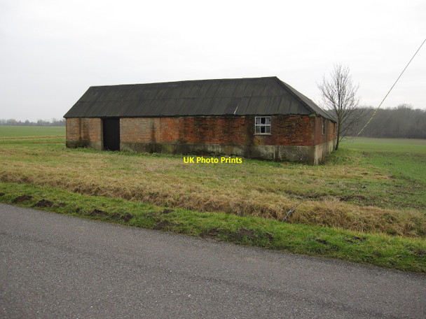 Photo 6"x4" Brick Barn at Westley Waterless Burrough End c2010