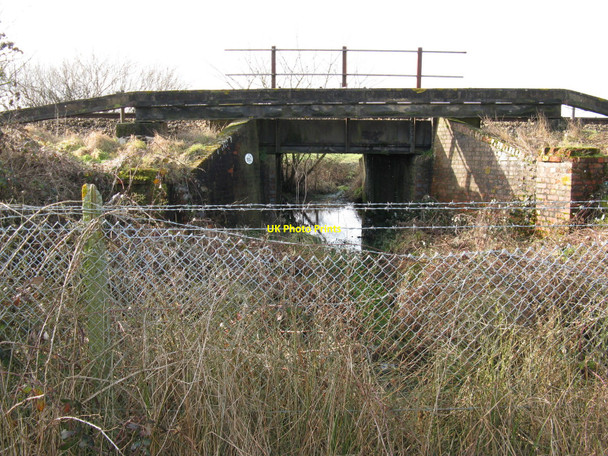 Photo 6"x4" Lewes to Burgess Hill line crossing small stream Burgess Hill c2010