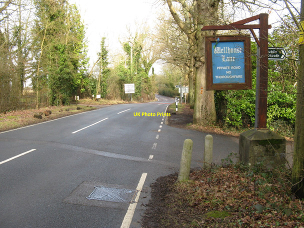 Photo 6"x4" Ockley Lane north to Burgess Hill from the village of Keymer Burgess Hill c2010