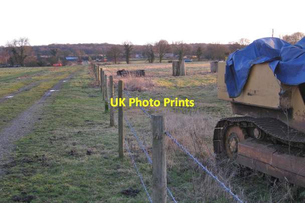 Photo 6"x4" Long straight track near Ryton Lodge Farm Bubbenhall c2010
