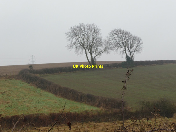 Photo 6"x4" Field boundaries on the hillside above Flesh Dike Royston\/SE3511 c2010