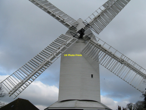 Photo 6"x4" Closeup of sail restoration on Oldland Mill Ditchling c2010