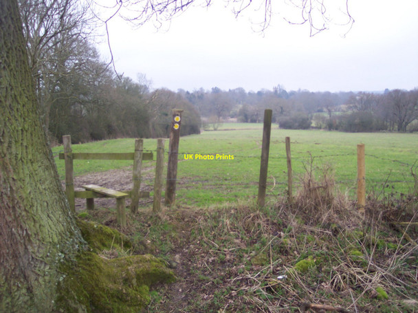 Photo 6"x4" Footpath junction near Chested Chiddingstone c2010