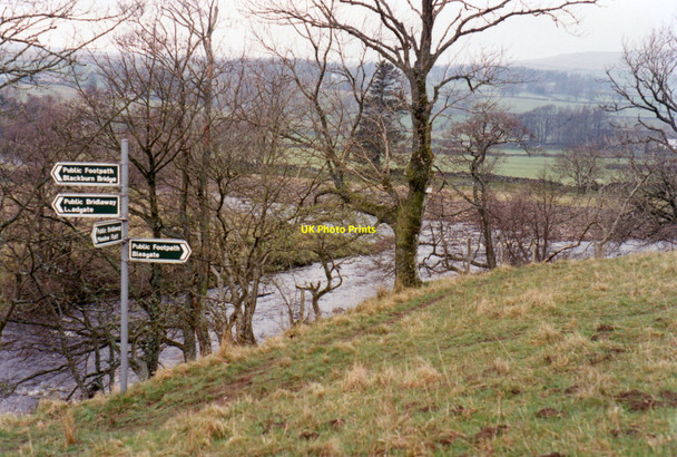 Photo 6"x4" Several Footpaths and River South Tyne Leadgate\/NY7043 c1990
