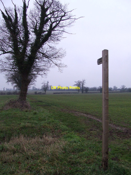 Photo 6"x4" Footpath And Sign Fersfield c2010