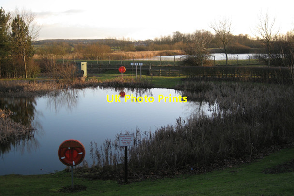Photo 6"x4" Landscaped pool, Middlemarch business park Tollbar End c2010