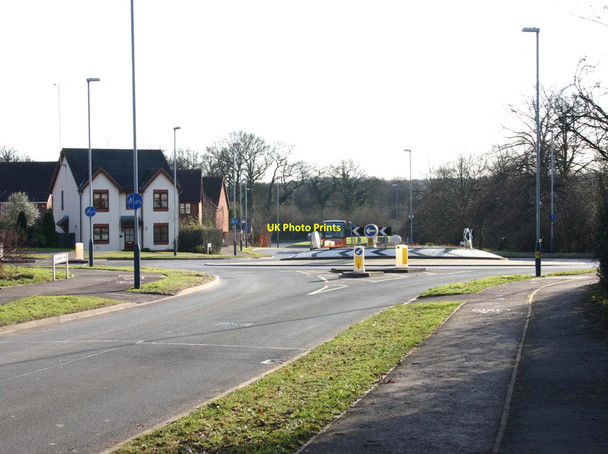 Photo 6"x4" Roundabout at junction of Charingworth Drive and Ebrington Drive Budbrooke c2010
