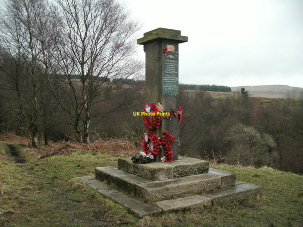 Photo 6"x4" Memorial  for crash site of Wellington Bomber 1943 Lane Ends\/SD6115 c2010