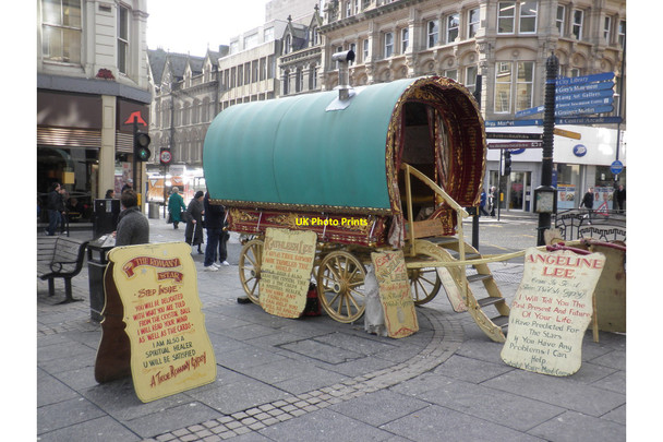 Photo 6"x4" Gypsy caravan, Bigg Market, Newcastle Newcastle upon Tyne c2010