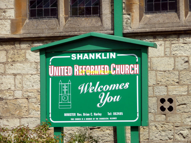 Photo 6"x4" Notice Board, Shanklin United Reformed Church Shanklin c2009