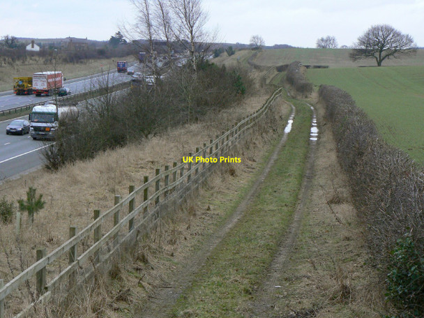 Photo 6"x4" Track alongside the motorway Marton\/SE4162 c2010