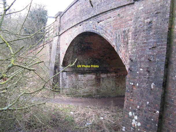 Photo 6"x4" Bridge carrying the A264 over the Downs Link path Rapkyns c2010