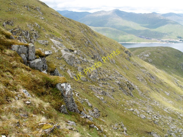 Photo 6"x4" E Face of NNE ridge of Sgurr an Fhuarain Coire Gl\u00e0s c2009