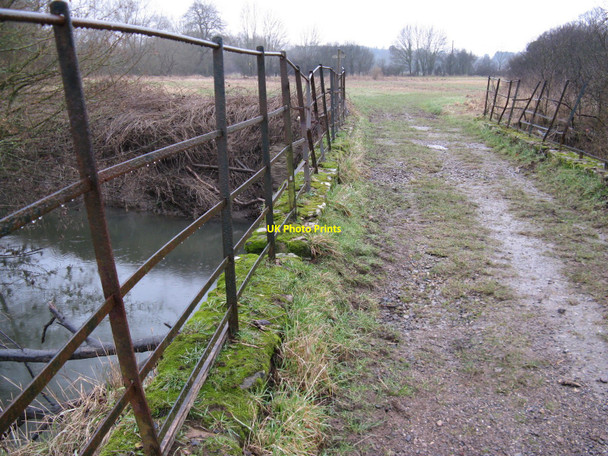 Photo 6"x4" Footpath and bridleway merge at River Arun crossing Rapkyns c2010