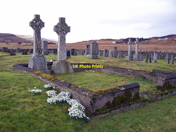 Photo 6"x4" Snowdrops in Glendale cemetery Glendale\/NG1749 c2010