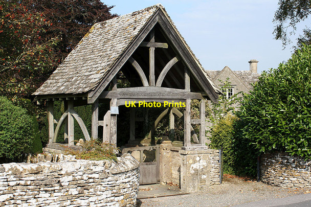 Photo 6"x4" Lychgate, St Andrew's Church, Miserden Lypiatt c2009