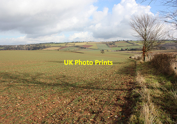 Photo 6"x4" View over farmland to Linton Bromsash c2010