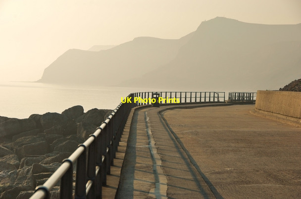Photo 6"x4" West Bay: The sun breaks through the mist Bridport c2007