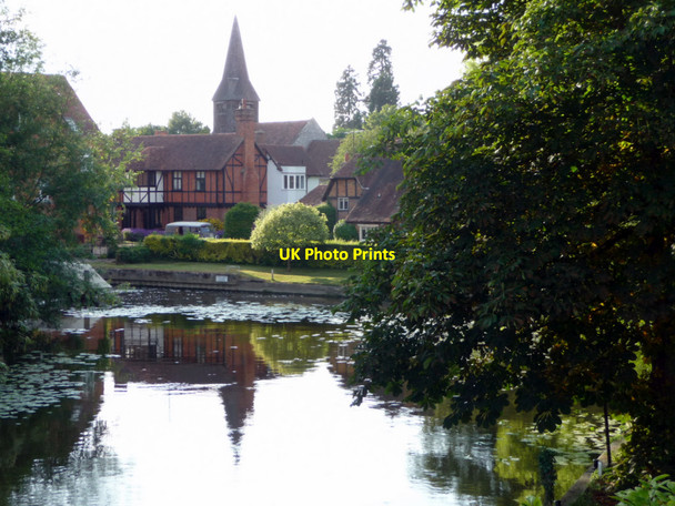 Photo 6"x4" Whitchurch-on-Thames from the toll bridge Pangbourne c2009 P1